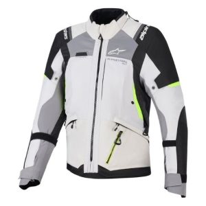 CHAQUETA ALPINESTARS STELLA ANDES V4 DRYSTAR® LADY GRIS, NEGRA Y AMARILLO FLUOR