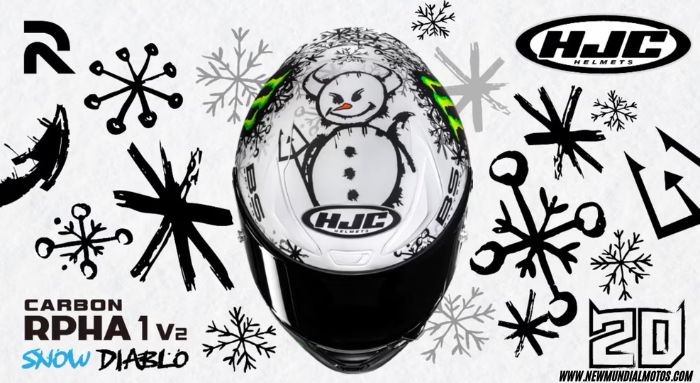 NUEVO HJC RPHA 1 V2 CARBON SNOW DIABLO