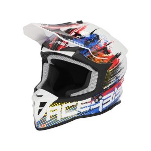 CASCO ACERBIS LINEAR BLANCO Y AZUL